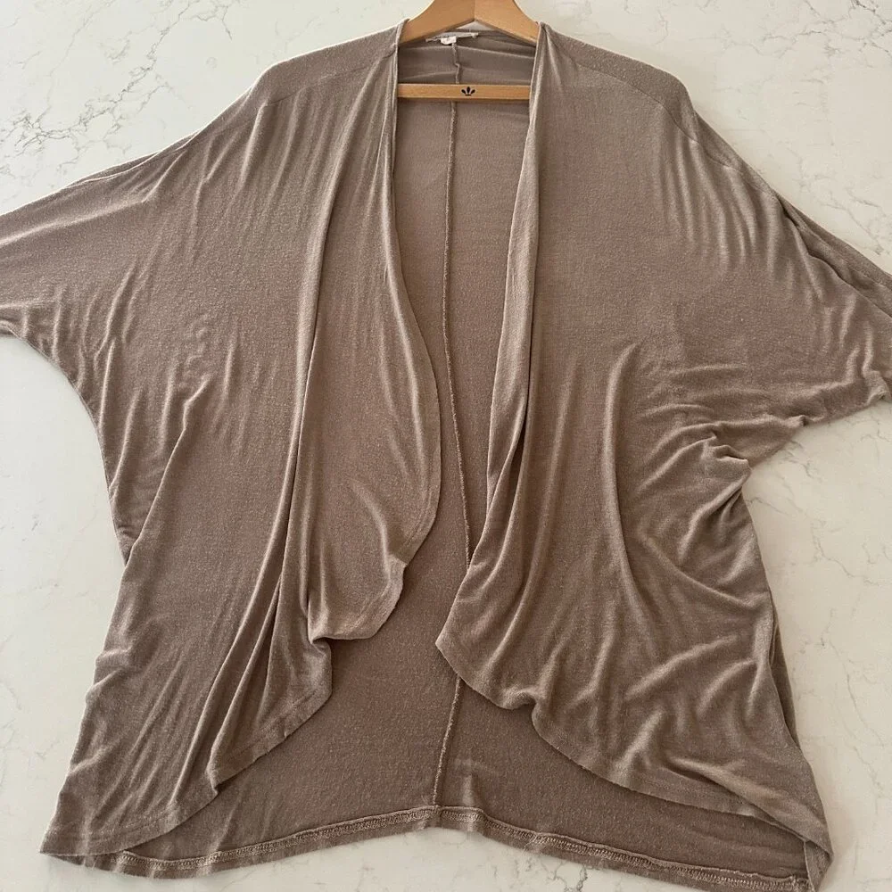 Painted Threads Long Flowy Cardigan w/3/4 Length Bat Sleeves